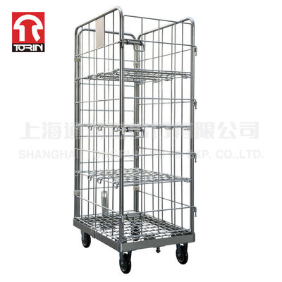 Torin SWK1042-WOT Steel Multi-layer Movable Folding Cargo Storage Steel Roll Container	roll Cart