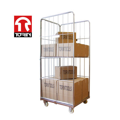 Torin SWK1002 High Quality Welded Detachable 2-Sided Industrial Metal Warehouse Cargo Handcart Roll Container