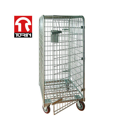 Torin Swk1004 High Quality and Durable Heavy-Duty Foldable Warehouse Metal Wire Handcart Drum Cage Storage Container