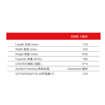 Torin Swk1004 High Quality and Durable Heavy-Duty Foldable Warehouse Metal Wire Handcart Drum Cage Storage Container