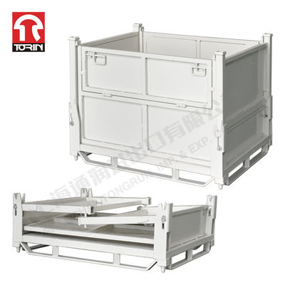 Torin LK20 Folding Half Door Metal Cage Wire Mesh Container Metal Pallet