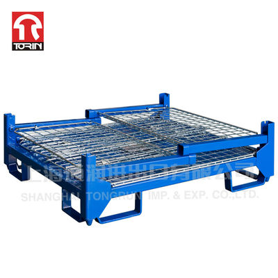 Torin LK48 Folding Semi Open Steel Wire Cage Wire Mesh Pallet Container Metal Pallet