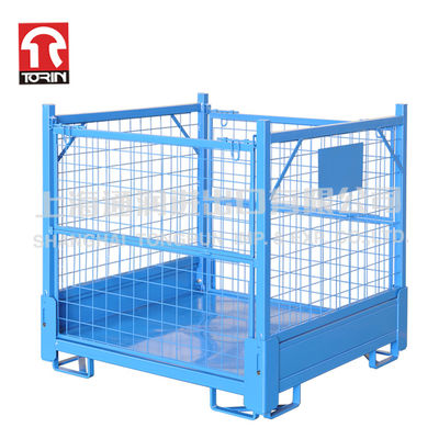 Torin LK21 Folding Stackable Half Open square Pipe Box Wire Mesh Pallet Container Metal Pallet