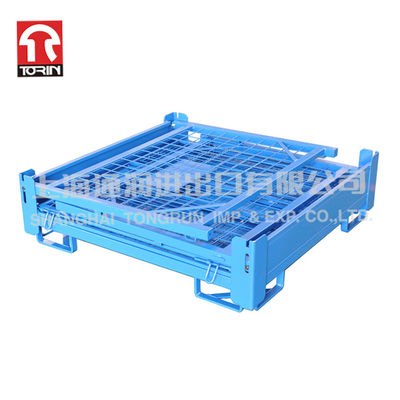 Torin LK21 Folding Stackable Half Open square Pipe Box Wire Mesh Pallet Container Metal Pallet