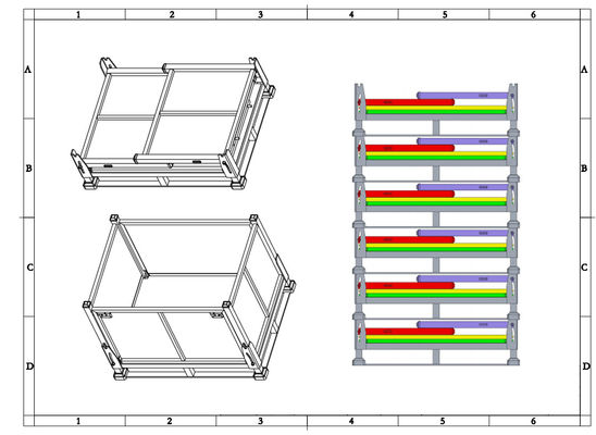 Torin DZ487  Folding Turnover Metal Frame Auto Parts Rack Transport Cage